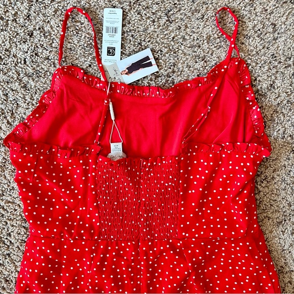 Charlie Paige Jumpsuit - Red and White Polka Dot NWT - Picture 4 of 9